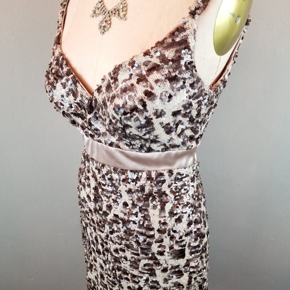 SPLASH Leopard Sequin Cocktail Party Dress Women's Size 8 * NEW with Tags - Picture 6 of 12